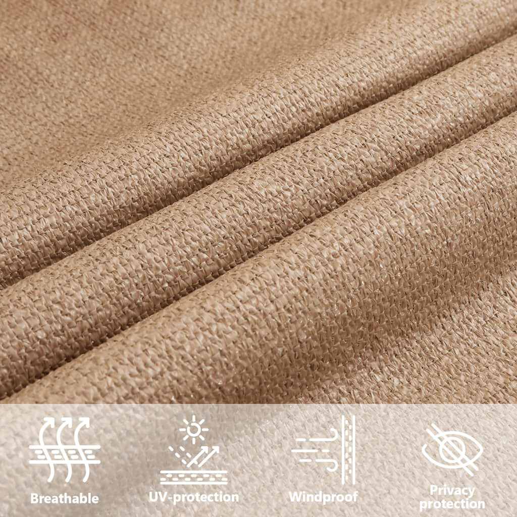 vidaXL Πανί Σκίασης Taupe 3 x 4 x 4 μ. από HDPE 160 γρ./μ²