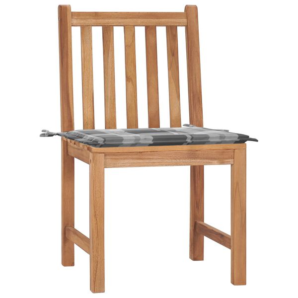 vidaXL Καρέκλες Κήπου 2 Τεμαχίων από Μασίφ Ξύλο Teak με Μαξιλάρια