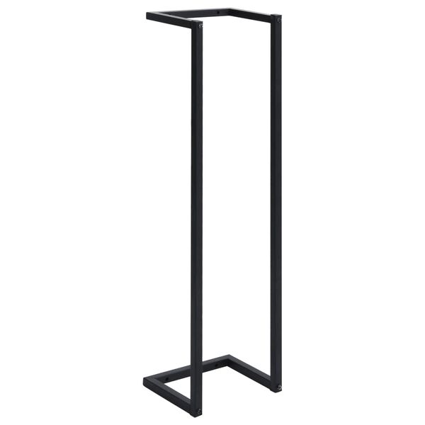 vidaXL Βάση για Πετσέτες Επιτοίχια Μαύρη 25 x 20 x 95 εκ. Σιδερένια