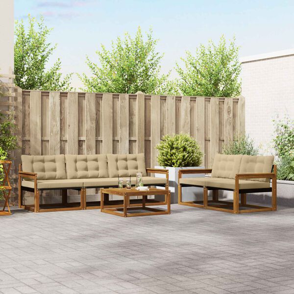 vidaXL &Sigma;&epsilon;&iota;&rho;ά &Kappa;&alpha;&nu;&alpha;&pi;έ &Epsilon;&xi;&omega;&tau;&epsilon;&rho;&iota;&kappa;&omicron;ύ &mu;&epsilon; &mu;&alpha;&xi;&iota;&lambda;ά&rho;&iota; 6 pcs &Phi;&upsilon;&sigma;&iota;&kappa;ό &kappa;&alpha;&iota; &Mu;&pi;&epsilon;&zeta;