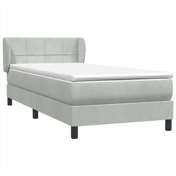vidaXL Box Spring &kappa;&rho;&epsilon;&beta;ά&tau;&iota; &mu;&epsilon; &sigma;&tau;&rho;ώ&mu;&alpha; &alpha;&nu;&omicron;&iota;&chi;&tau;ό &gamma;&kappa;&rho;&iota; 90x210 cm &Beta;&epsilon;&lambda;&omicron;ύ&delta;&iota;&nu;&omicron;