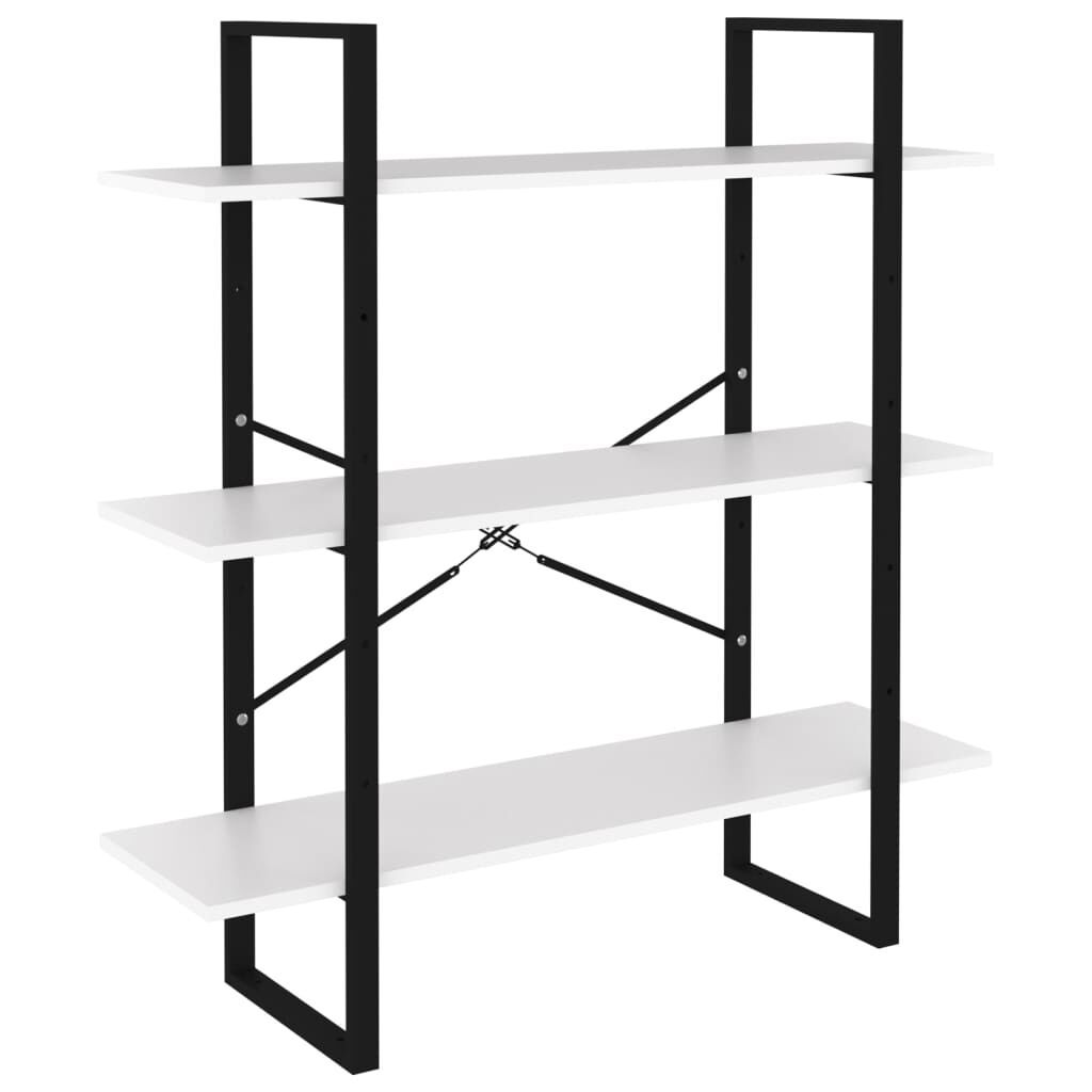 vidaXL Βιβλιοθήκη με 5 Ράφια Λευκή 100 x 30 x 175 εκ. από Επεξ. Ξύλο