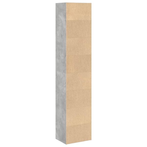 vidaXL Βιβλιοθήκη Γκρι Σκυροδέματος 40x30x189 εκ. Επεξεργ. Ξύλο