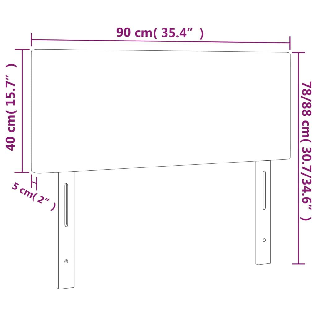 vidaXL Κεφαλάρι Κρεβατιού Καπουτσίνο 90x5x78/88 εκ. Συνθετικό Δέρμα