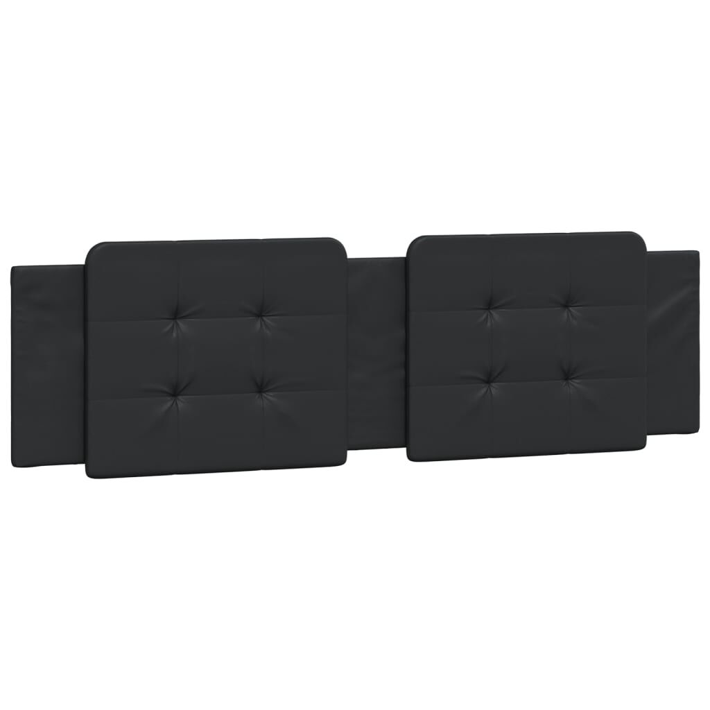 vidaXL Πλαίσιο Κρεβατιού με Κεφαλάρι Μαύρο 180x200 εκ. Συνθετικό Δέρμα