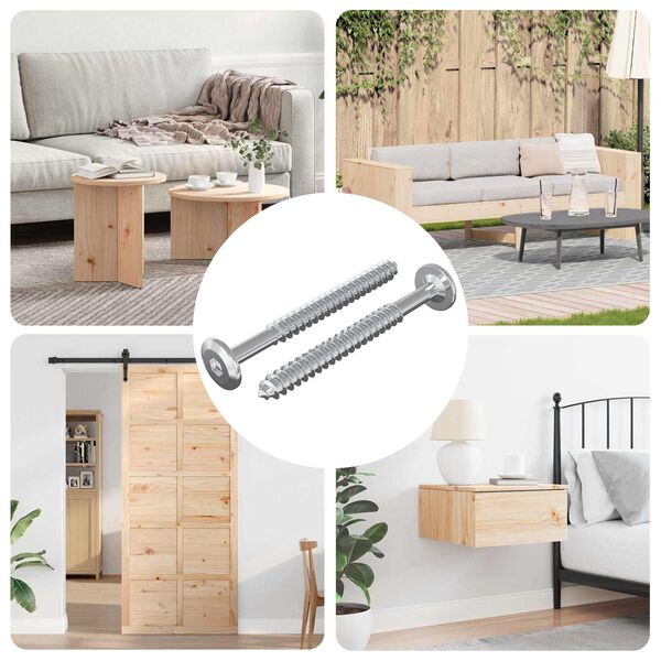 vidaXL &Xi;&upsilon;&lambda;&omicron;&beta;ί&delta;&epsilon;&sigmaf; 2 pcs &Alpha;&sigma;&eta;&mu;ί M6 x 70 &chi;&iota;&lambda;. &Alpha;&tau;&sigma;ά&lambda;&iota;