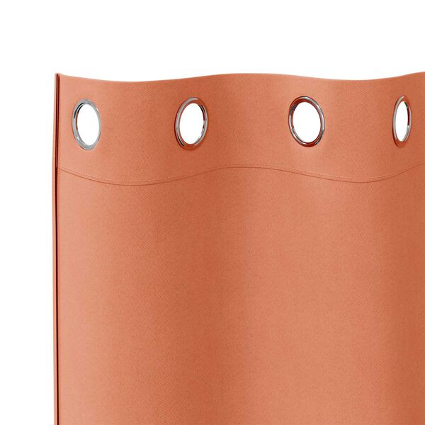 vidaXL Κουρτίνες με κουρτίνες 2 pcs Τερακότα 140 x 140 cm Πολυεστέρας