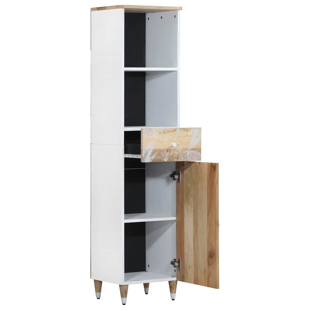 vidaXL Ντουλάπι Μπάνιου 38x33,5x160 εκ. από Μασίφ Ξύλο Μάνγκο