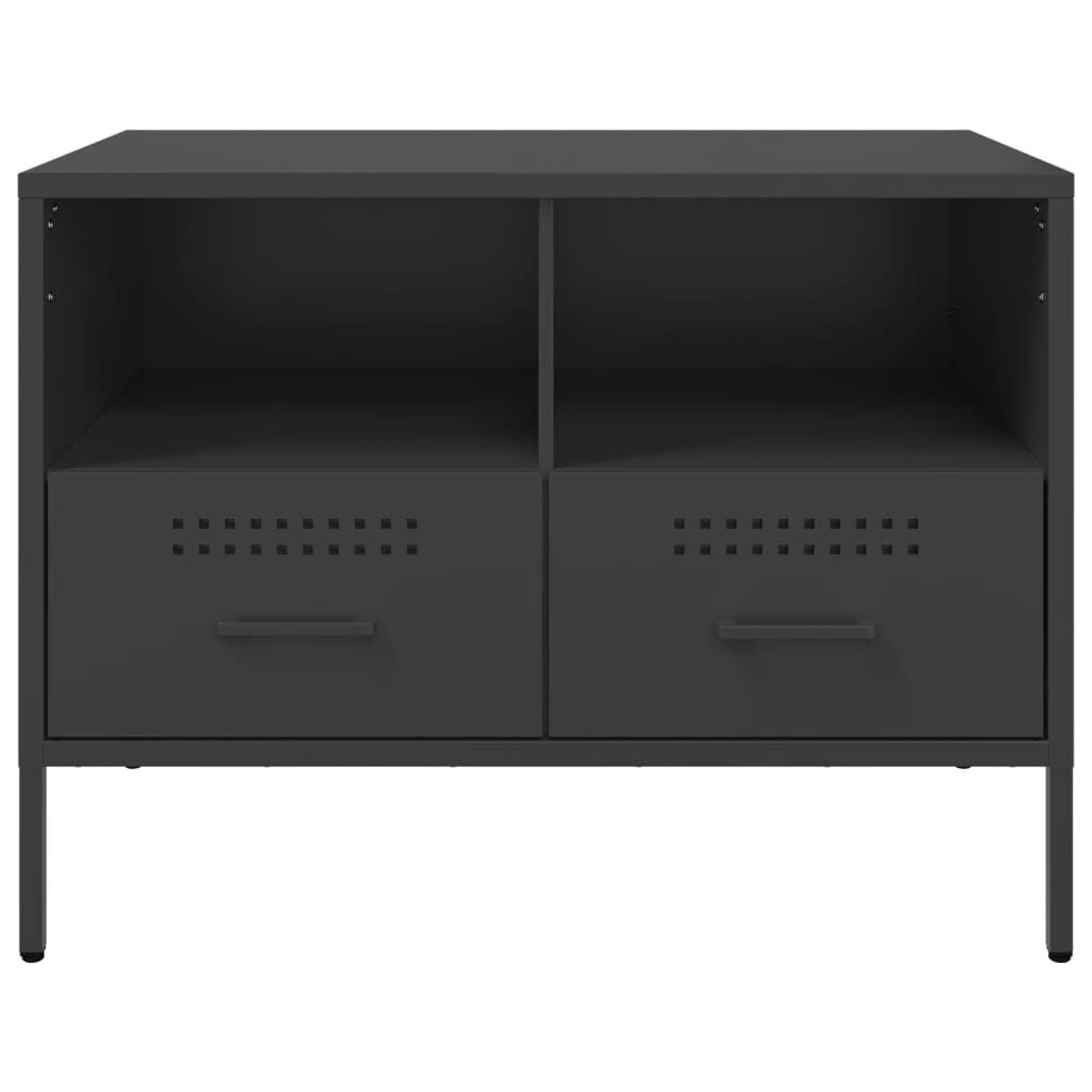 vidaXL Έπιπλα Τηλεόρασης 2 τεμ. Μαύρο 68x39x50,5 εκ. από Χάλυβα