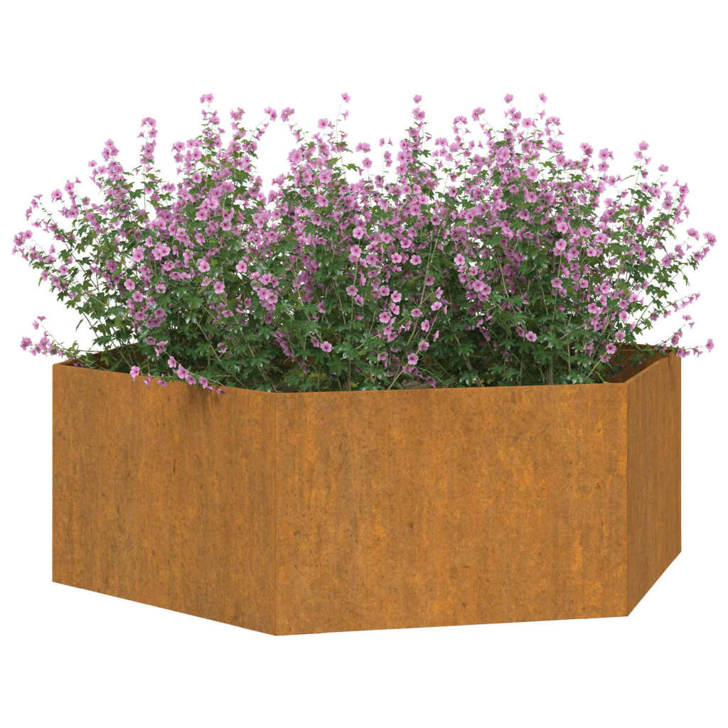 vidaXL Ζαρντινιέρα Σκουρ. 138 x 120 x 45εκ. Ατσάλι Σκληρυθέν στον Αέρα