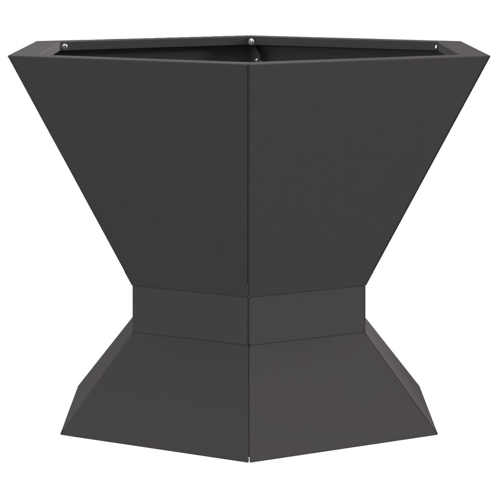 vidaXL Σκηνίδιο Φωτιάς Εξαγώνιο Μαύρο 50x50x40 εκ Ατσάλι