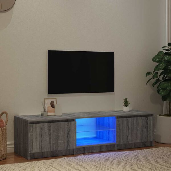 vidaXL Έ&pi;&iota;&pi;&lambda;&omicron; &Tau;&eta;&lambda;&epsilon;ό&rho;&alpha;&sigma;&eta;&sigmaf; &mu;&epsilon; LED &Gamma;&kappa;&rho;&iota; Sonoma 140 x 40 x 36 &epsilon;&kappa;.