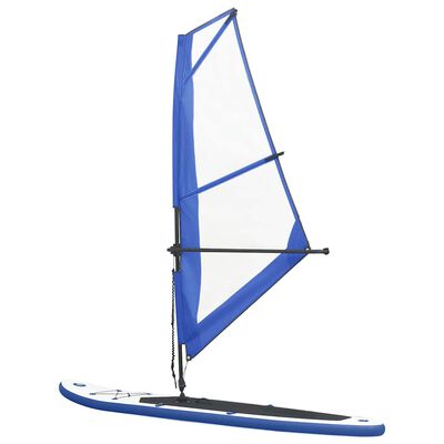 vidaXL Σανίδα SUP Φουσκωτή Σετ Μπλε / Λευκό με Πανί