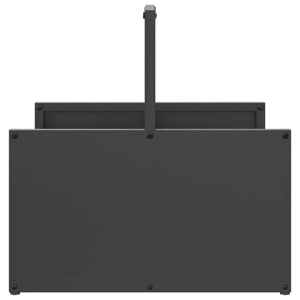 vidaXL Ράφι Καυσόξυλων Μαύρο 40x40x40 εκ. Χάλυβας ψυχρής έλασης