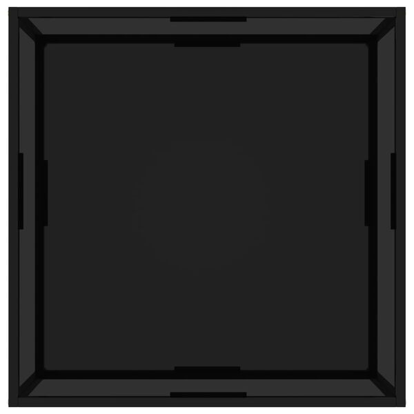 vidaXL Τραπεζάκι Σαλονιού Μαύρο 80 x 80 x 35 εκ. από Ψημένο Γυαλί