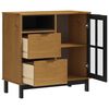 vidaXL Μπουφές FLAM 80x40x80 εκ. από Μασίφ Ξύλο Πεύκο με Γυάλινη Πόρτα