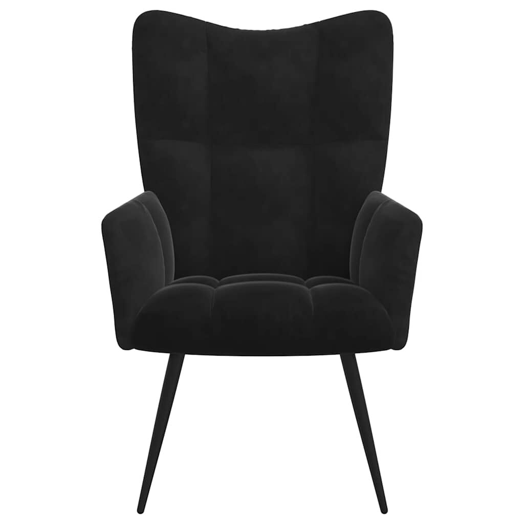 vidaXL Πολυθρόνα Relax Μαύρη Βελούδινη