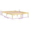 vidaXL Πλαίσιο Κρεβατιού 180 x 200 εκ. Μασίφ Ξύλο Super King Size
