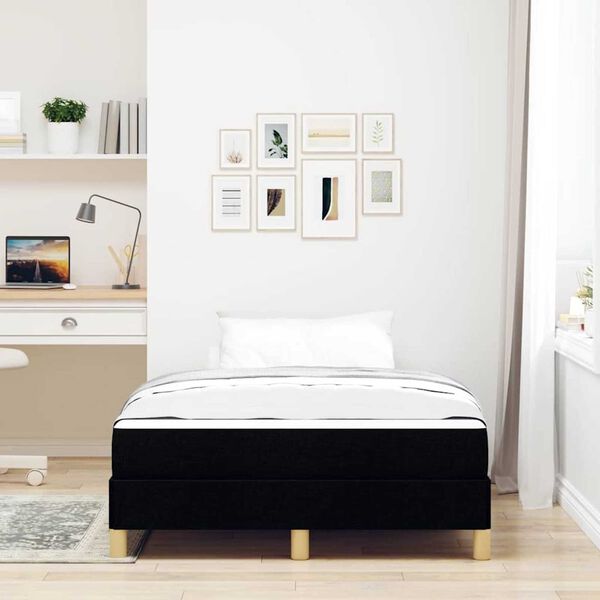 vidaXL Κρεβάτι με ελατήρια Μαύρο και Καφέ 120 x 200 cm