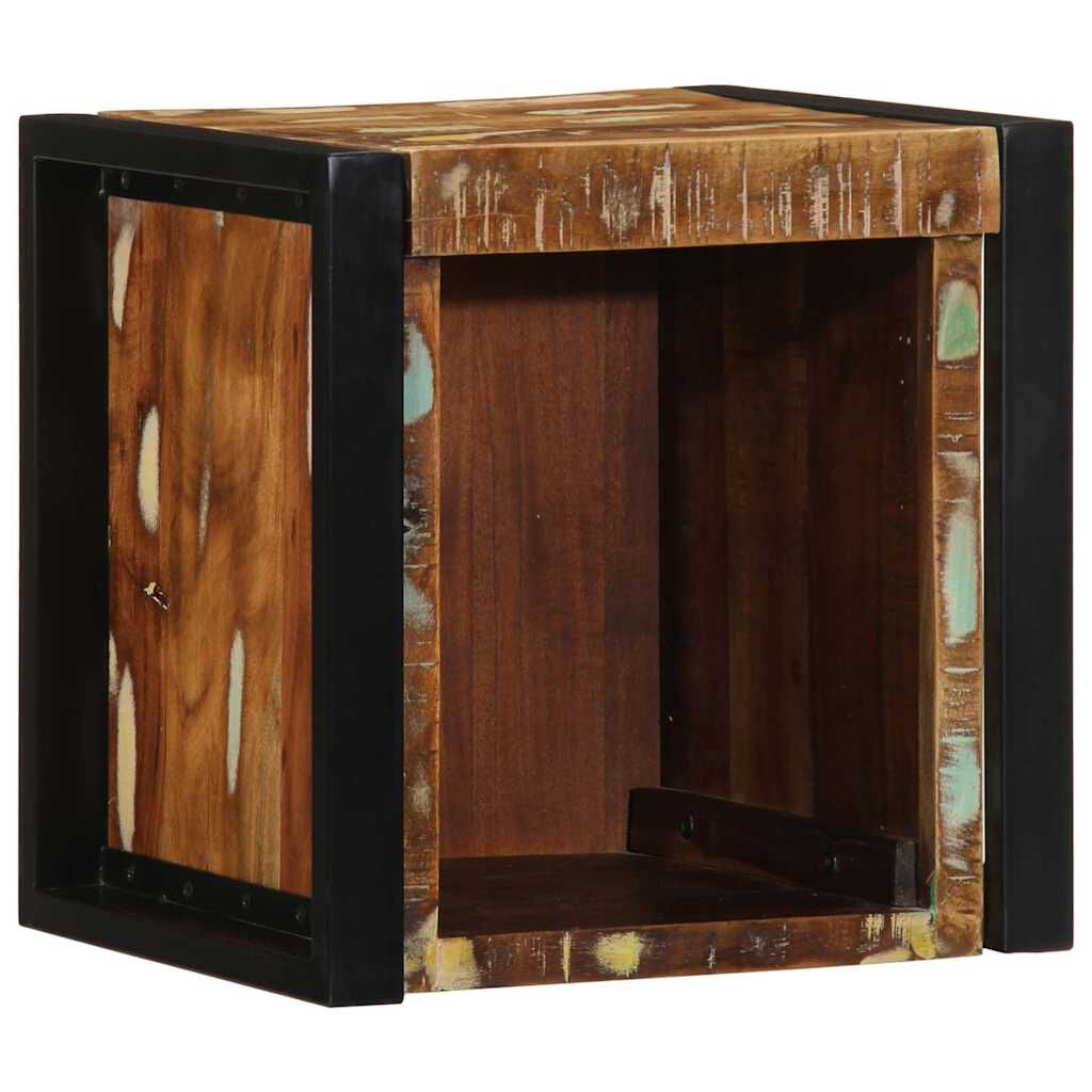 vidaXL Κομοδίνο Πολύχρωμο 40x35x40 cm Στερεό ξύλο αναγεννημένο