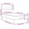 vidaXL Οθωμανικό κρεβάτι με στρώματα & LEDs Σκούρο γκρι Βελούδο