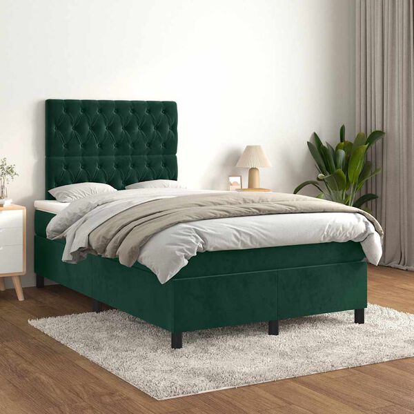 vidaXL &Kappa;&rho;&epsilon;&beta;ά&tau;&iota; Boxspring &mu;&epsilon; &Sigma;&tau;&rho;ώ&mu;&alpha; &Sigma;&kappa;&omicron;ύ&rho;&omicron; &Pi;&rho;ά&sigma;&iota;&nu;&omicron; 120x200&epsilon;&kappa;. &Beta;&epsilon;&lambda;&omicron;ύ&delta;&iota;&nu;&omicron;