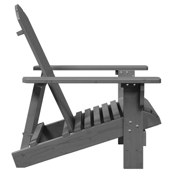 vidaXL Καρέκλα Adirondack Γκρι 69x85x90,5 εκ. από Ξύλο Ελάτης