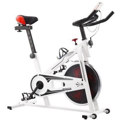 vidaXL Ποδήλατο Γυμναστικής με Αισθητήρες Παλμών Κόκκινο/Λευκό