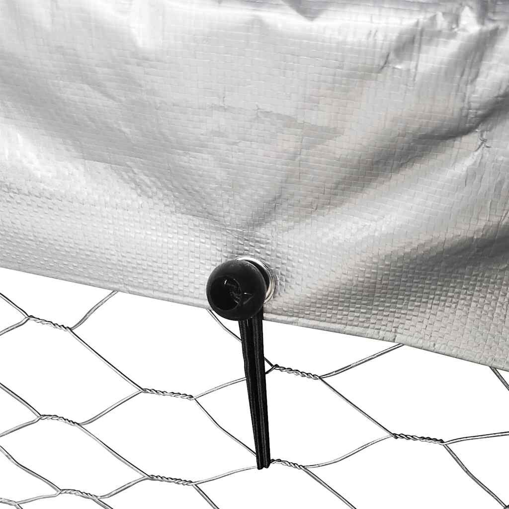 vidaXL Κλουβί Σκύλου Εξωτερικού Χώρου 400 x 100 x 150 εκ. με Στέγαστρο