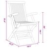 vidaXL Σέτ φαγητού για κήπο 5 pcs Καφέ 160 x 80 x 75 cm