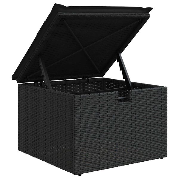 vidaXL Σετ Καναπέ Κήπου με μαξιλάρι 8 pcs Μαύρο Πολυ ράταν