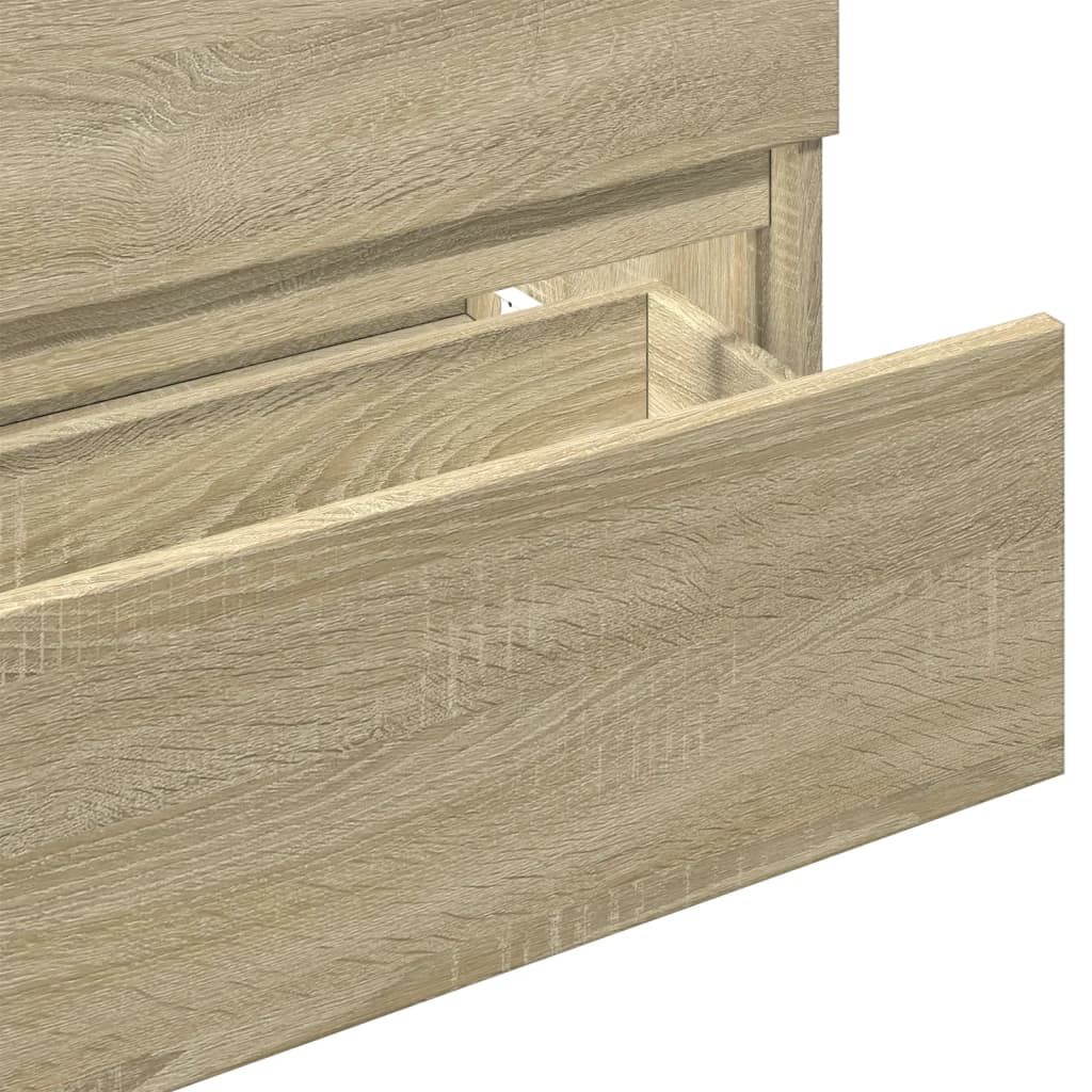vidaXL Ντουλάπι Νιπτήρα Sonoma Δρυς 80 x 38,5 x 45 εκ. από Επεξ. Ξύλο