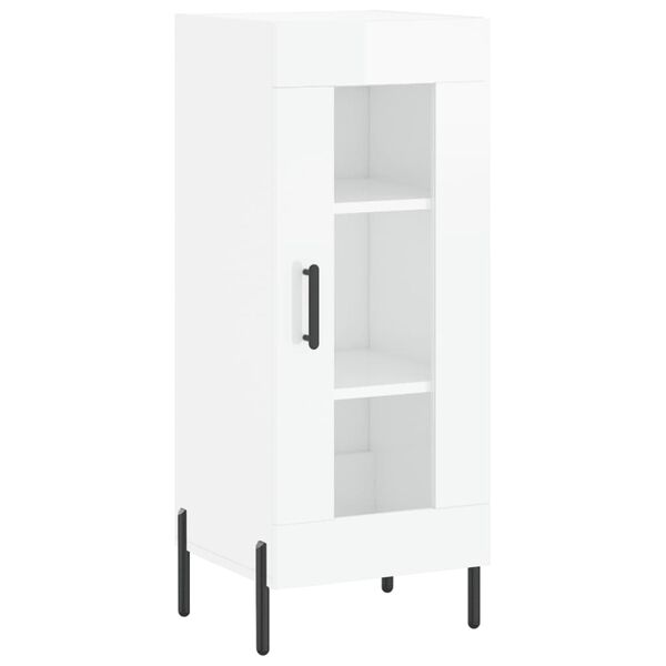 vidaXL Ντουλάπι Γυαλιστερό Λευκό 34,5x34x90 εκ. Επεξεργασμένο Ξύλο