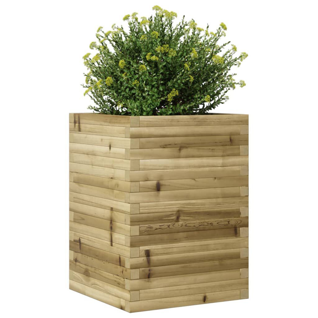 vidaXL Ζαρντινιέρα 50x50x68,5 εκ. Εμποτισμ. Ξύλο Πεύκου