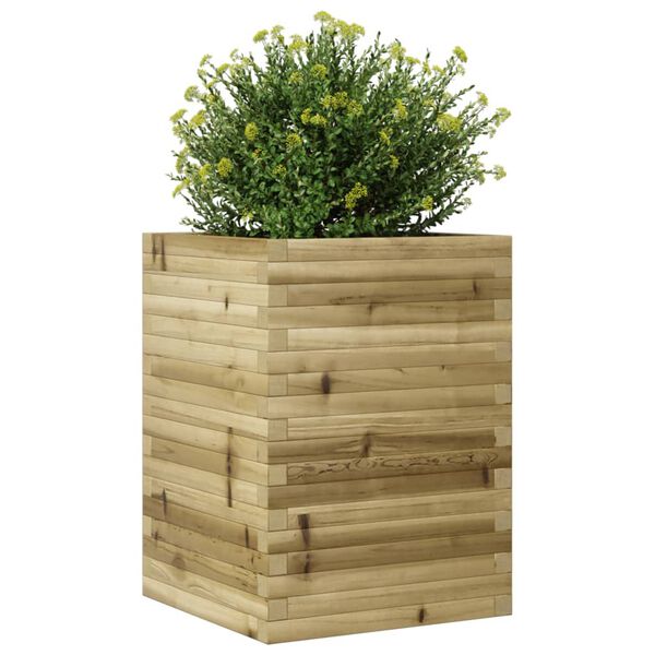 vidaXL Ζαρντινιέρα 50x50x68,5 εκ. Εμποτισμ. Ξύλο Πεύκου