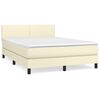 vidaXL &Kappa;&rho;&epsilon;&beta;ά&tau;&iota; Boxspring &mu;&epsilon; &Sigma;&tau;&rho;ώ&mu;&alpha; &Kappa;&rho;&epsilon;&mu; 140x190&epsilon;&kappa;. &alpha;&pi;ό &Sigma;&upsilon;&nu;&theta;&epsilon;&tau;&iota;&kappa;ό &Delta;έ&rho;&mu;&alpha;
