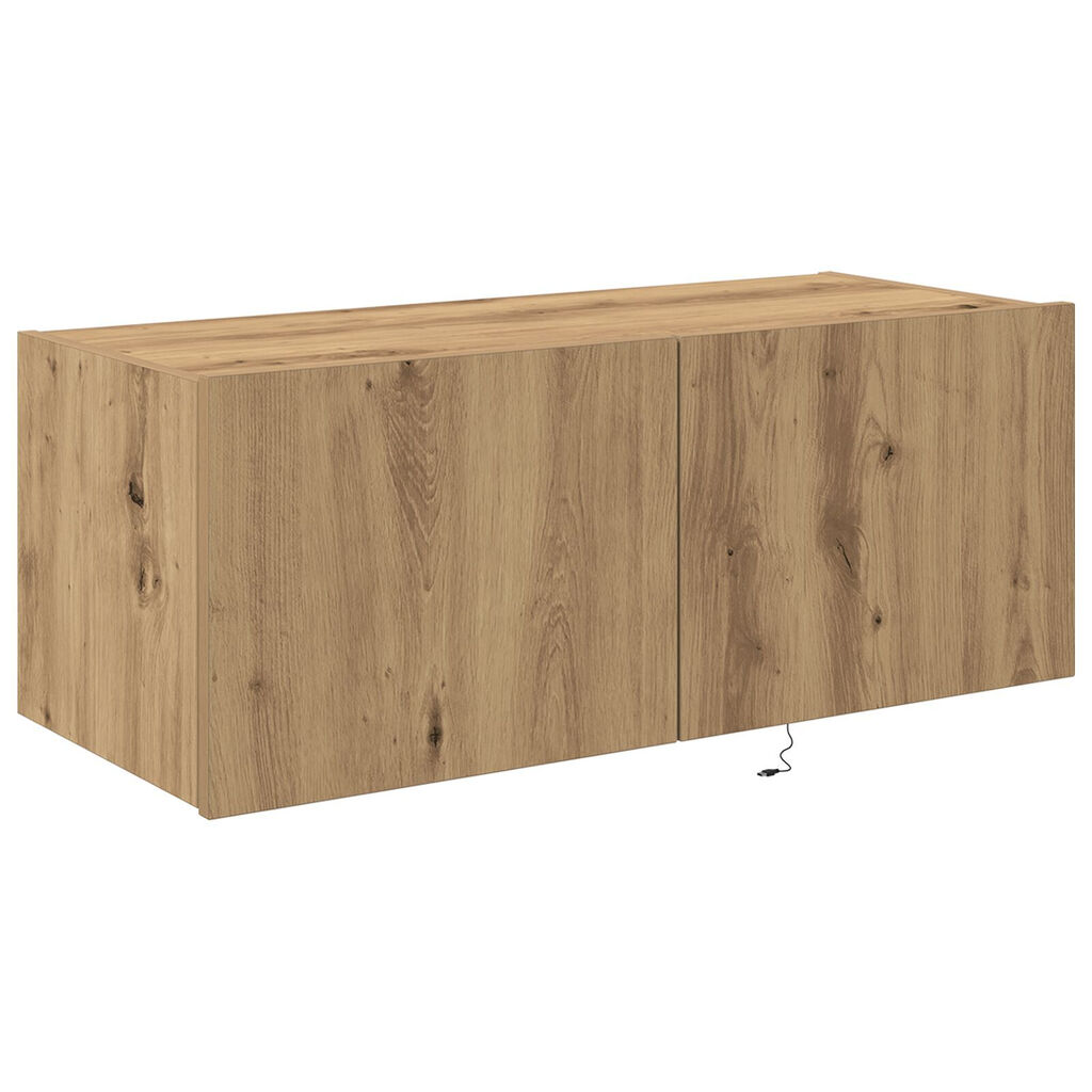 vidaXL Ντουλάπα TV με Φώτα LED Artisan Oak 80x35x31 εκ.