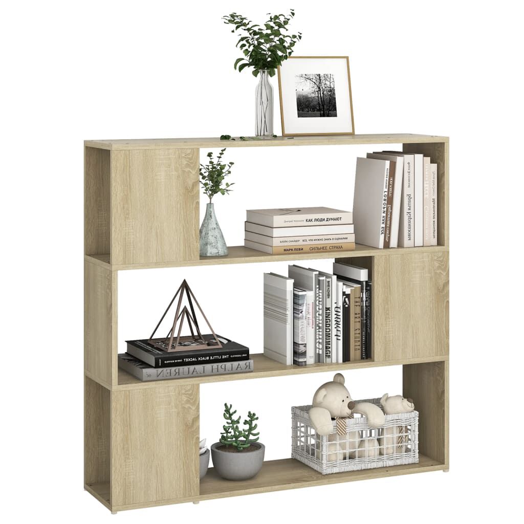 vidaXL Βιβλιοθήκη/Διαχωριστικό Χώρου Sonoma Δρυς 100 x 24 x 94 εκ.
