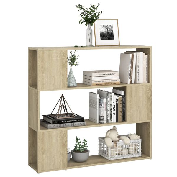 vidaXL Βιβλιοθήκη/Διαχωριστικό Χώρου Sonoma Δρυς 100 x 24 x 94 εκ.