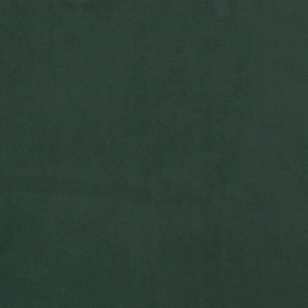 vidaXL Κρεβάτι Boxspring με Στρώμα Σκούρο Πράσινο 120x190εκ. Βελούδινο