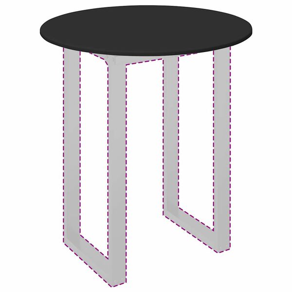 vidaXL &Kappa;&alpha;&pi;ά&kappa;&iota; &tau;&rho;&alpha;&pi;&epsilon;&zeta;&iota;&omicron;ύ &Mu;&alpha;ύ&rho;&omicron; 80 x 80 x 1,5 cm &Epsilon;&pi;&epsilon;&xi;&epsilon;&rho;&gamma;&alpha;&sigma;&mu;έ&nu;&omicron; &xi;ύ&lambda;&omicron;