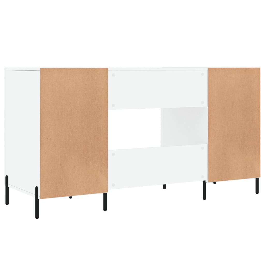 vidaXL Γραφείο Γυαλιστερό Λευκό 140x50x75 εκ. Επεξεργασμένο Ξύλο