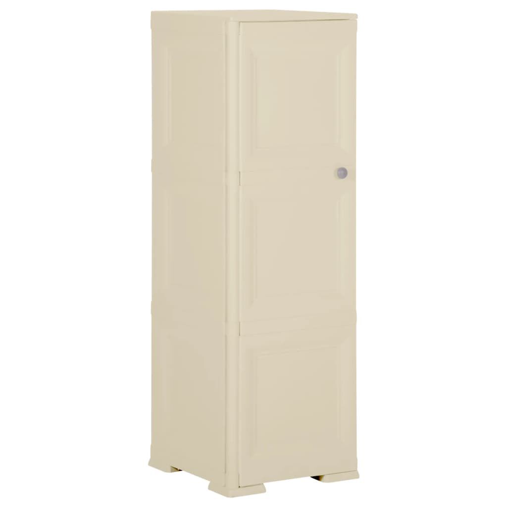 vidaXL Πλαστικό Ντουλάπι Angora Λευκό 40 x 43 x 125εκ. με Σχέδιο Ξύλου