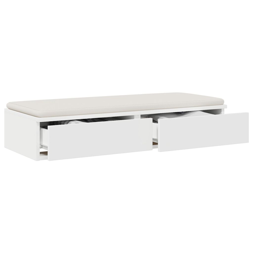 vidaXL Κιβώτια Κρεβατιών Λευκού Χρώματος 100x36,5x16,5 εκ. Φτιαγμένα από Ξύλο