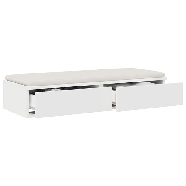 vidaXL Κιβώτια Κρεβατιών Λευκού Χρώματος 100x36,5x16,5 εκ. Φτιαγμένα από Ξύλο