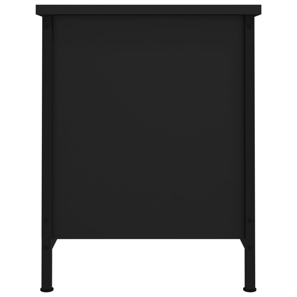vidaXL Έπιπλο Τηλεόρασης με Πόρτες Μαύρο 60 x 35 x 45 εκ. Επεξ. Ξύλο
