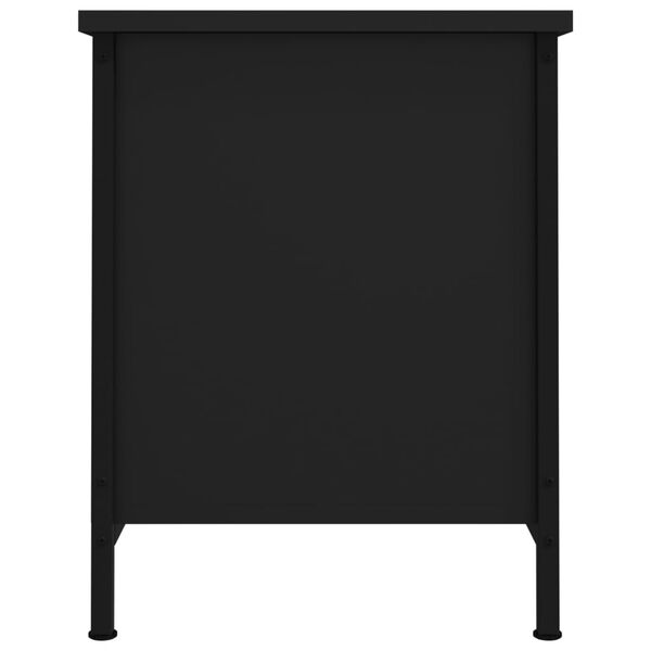 vidaXL Έπιπλο Τηλεόρασης με Πόρτες Μαύρο 60 x 35 x 45 εκ. Επεξ. Ξύλο