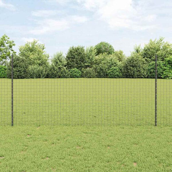 vidaXL Πό posts φράχτη 88 pcs Γκρι 160 cm Ατσάλι