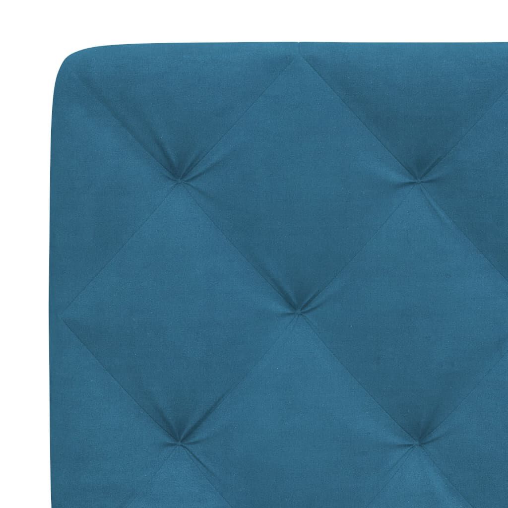 vidaXL Πλαίσιο Κρεβατιού με Κεφαλάρι Μπλε 120x200 εκ. Βελούδινο