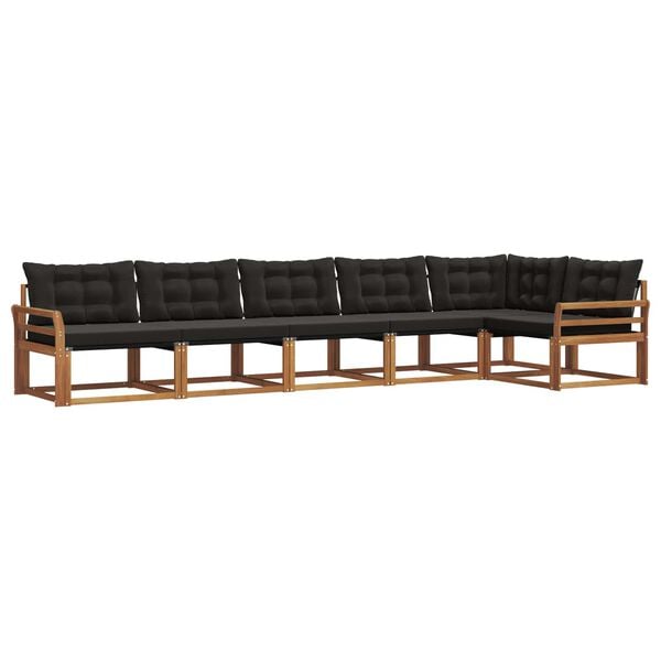 vidaXL &Sigma;&epsilon;&iota;&rho;ά &Kappa;&alpha;&nu;&alpha;&pi;έ &Epsilon;&xi;&omega;&tau;&epsilon;&rho;&iota;&kappa;&omicron;ύ &mu;&epsilon; &mu;&alpha;&xi;&iota;&lambda;ά&rho;&iota; 6 pcs &Phi;&upsilon;&sigma;&iota;&kappa;ό &kappa;&alpha;&iota; &Mu;&alpha;ύ&rho;&omicron;